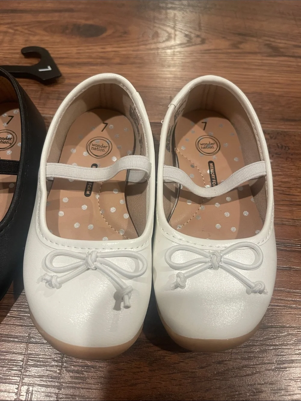 wonder nation Girls Mary Jane Dress Shoes in Pink, Black, and White